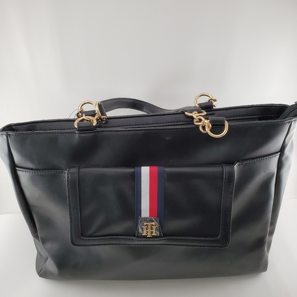 NWT Tommy Hilfiger black tote handbag - Picture 1 of 6